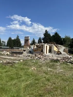 A home being demolished by King's Renovation