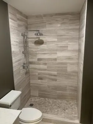 Tile installed in a bathroom by King's Renovation